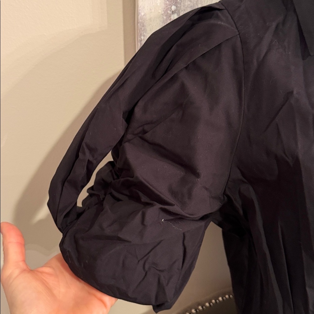 Black Puff Sleeve Dress - Picture 2 of 5